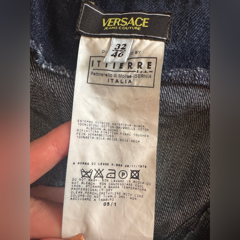 Y2K Vintage Versace Denim Fishtail Skirt - Picture 5 of 9